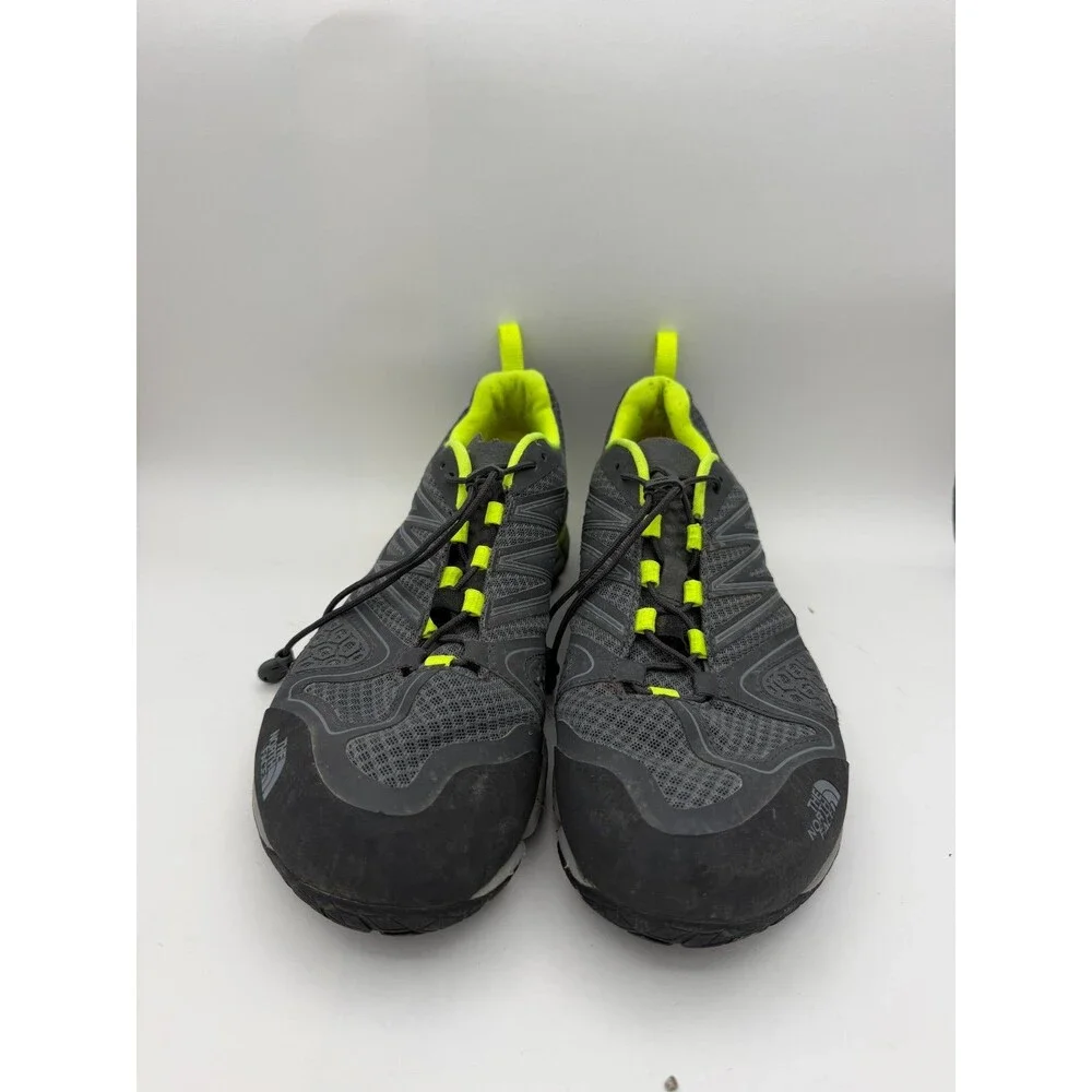 The North Face Vibram Trail Running Shoes Men's 11 Gray Volt Green Hiking